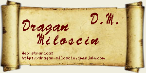 Dragan Miloščin vizit kartica